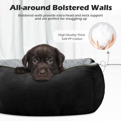 INVENHO small dog bed rose swirl faux fur for cozy warmth