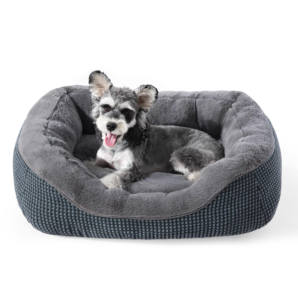 INVENHO Small Dog Bed top-view with plush surface for cozy lounging and security.