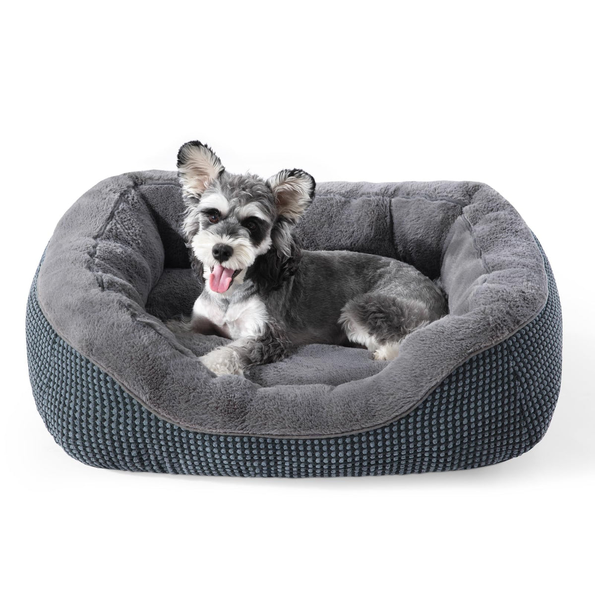INVENHO Small Dog Bed top-view with plush surface for cozy lounging and security.