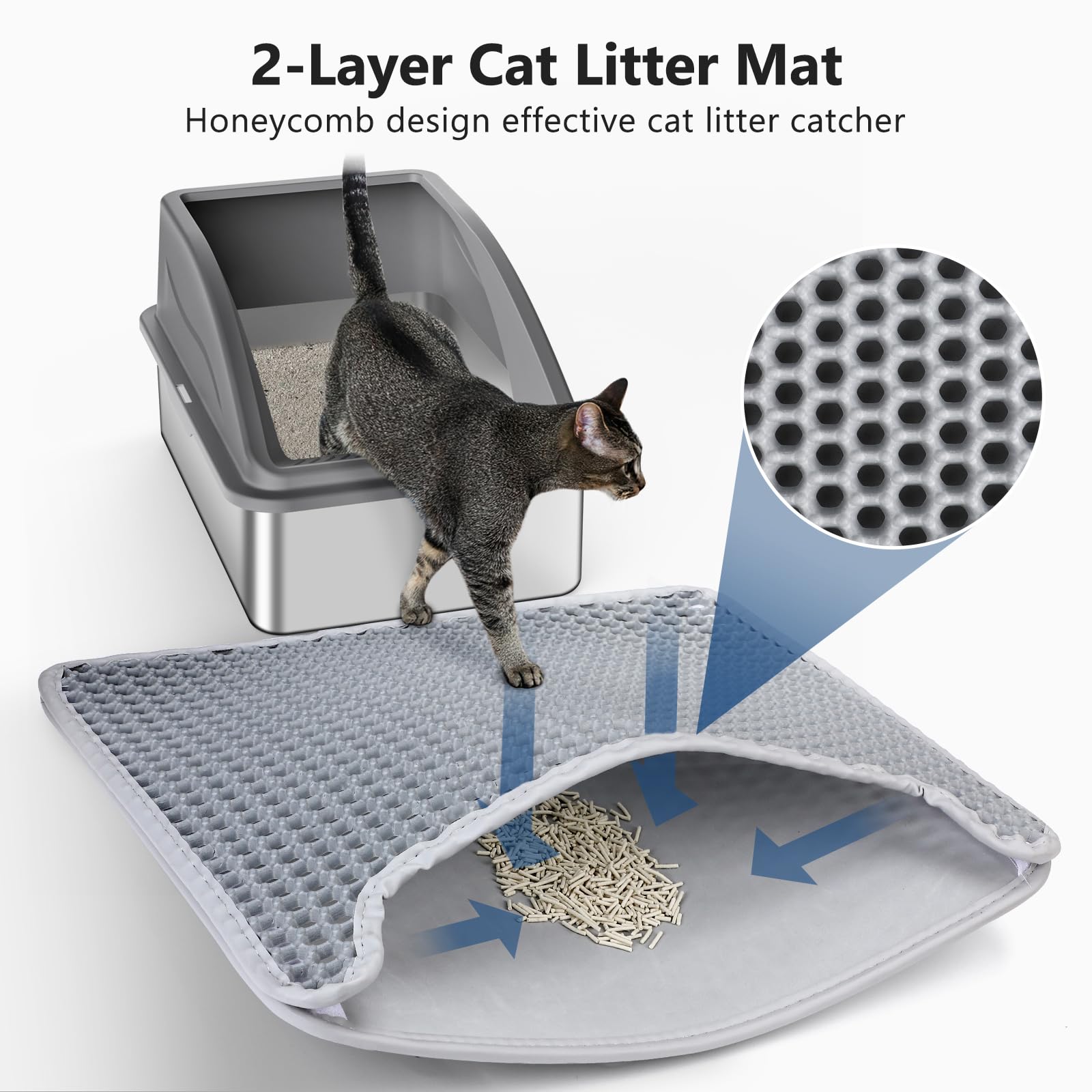 INVENHO stainless steel litter box demonstrates durable rust-proof surface