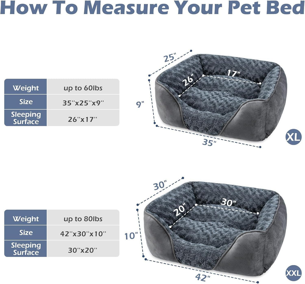 INVENHO X-Large Dog Bed anti-slip bottom keeps the bed in place.