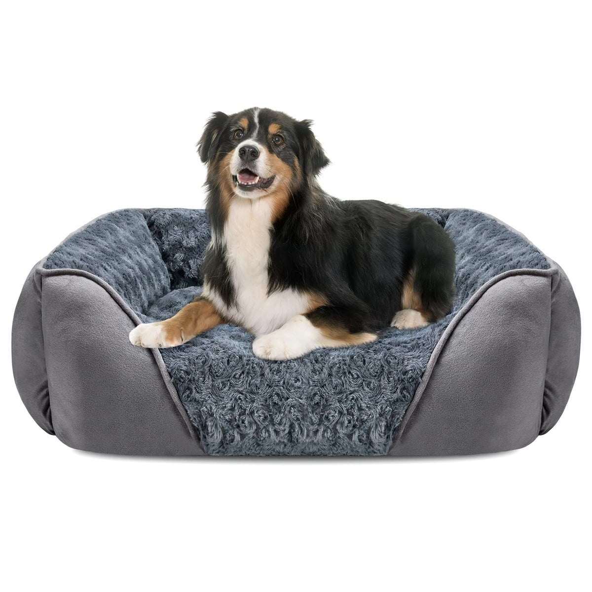 INVENHO X-Large Dog Bed rectangle top view showing roomy space for dogs.