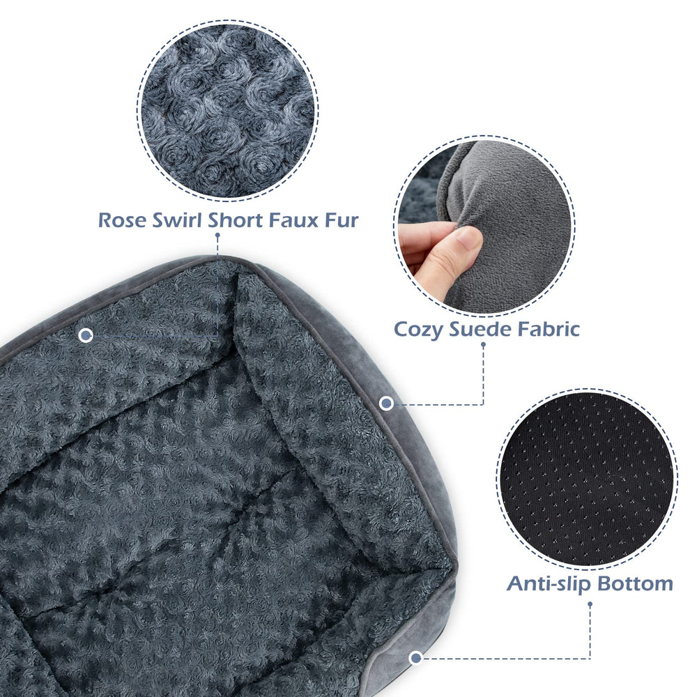INVENHO X-Large Dog Bed size chart explains fit for multiple dog sizes.