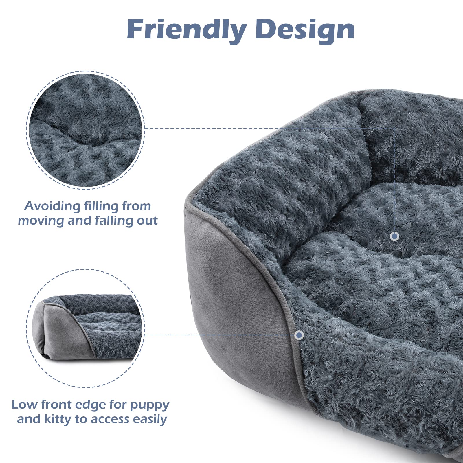 INVENHO X-Large Dog Bed washable cover demonstrates simple machine washing.
