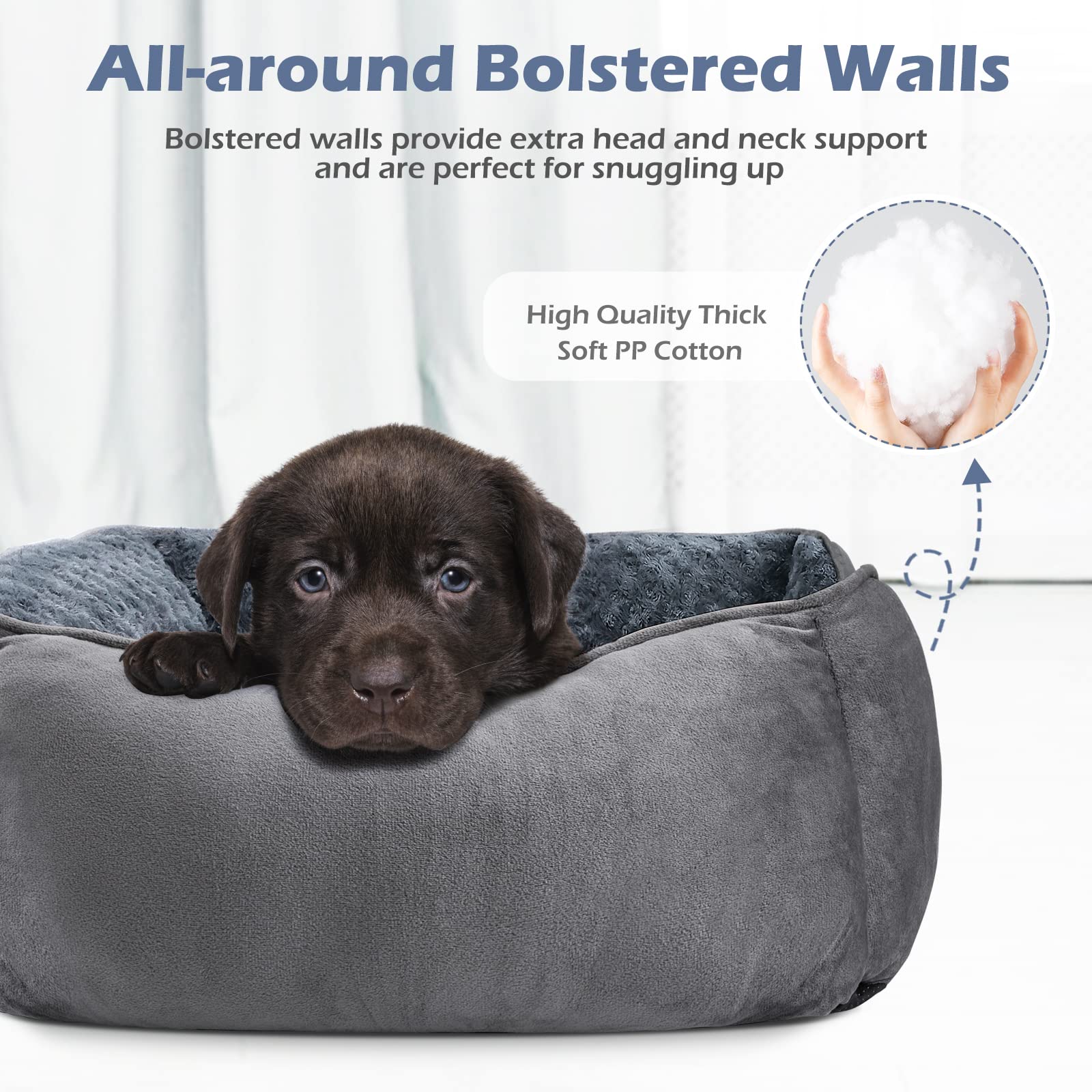 INVENHO XX-Large dog bed side view highlights easy access for older dogs