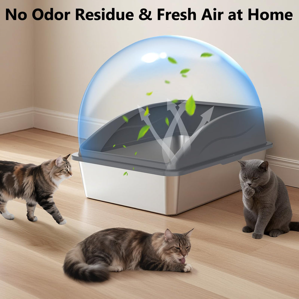 INVENHO xxxl litter box with 60L capacity suits multi-cat households