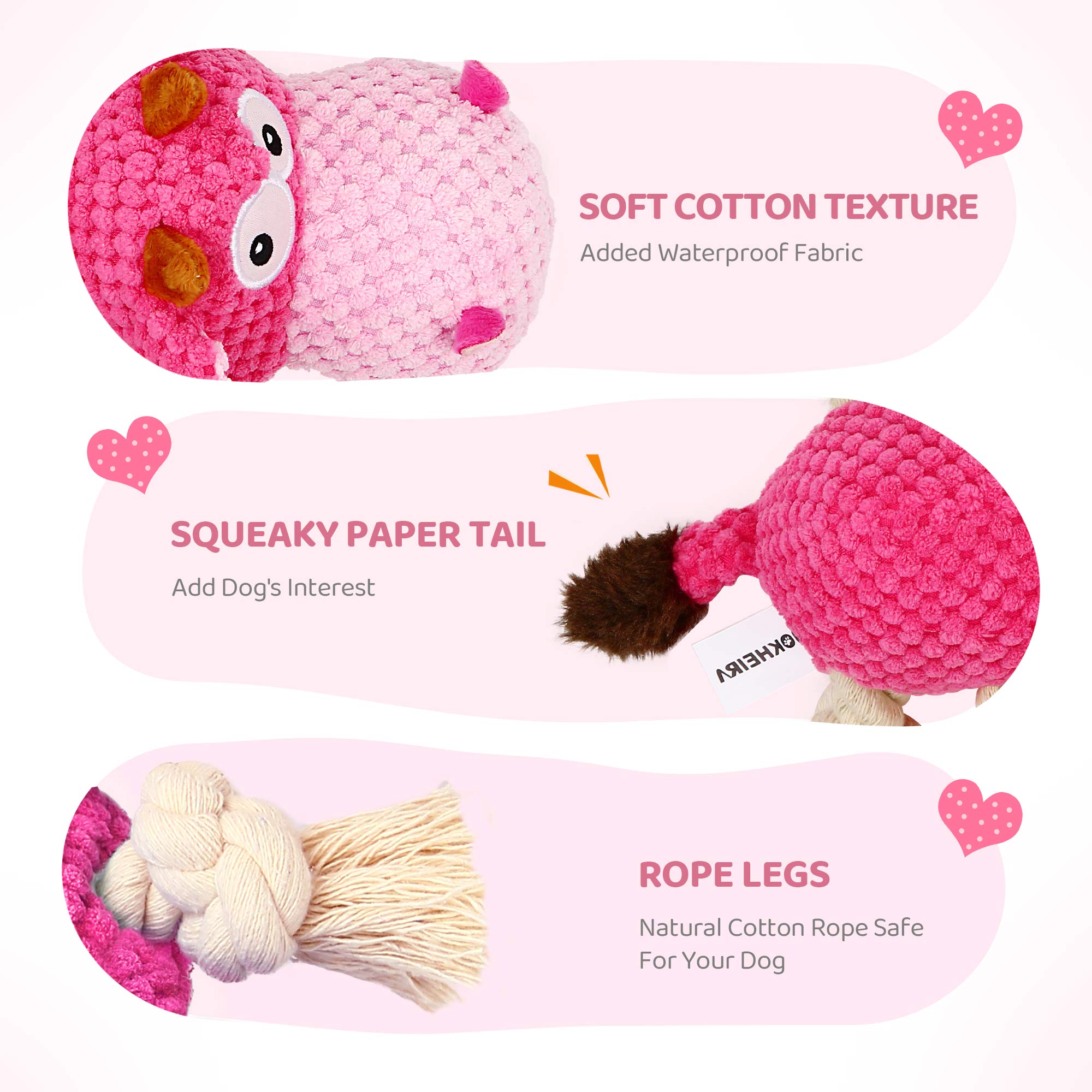 IOKHEIRA cotton rope legs add durability for tug and bite
