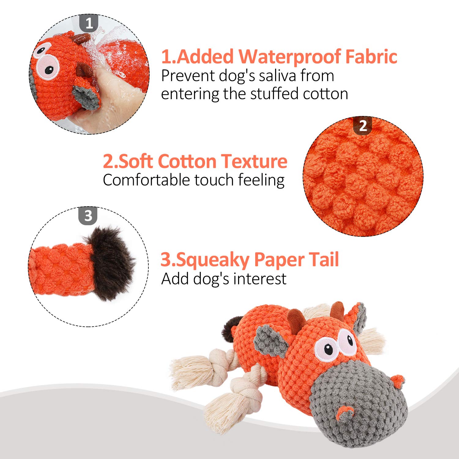 IOKHEIRA crinkle-paper ears toy enhances sensory play and excitement.