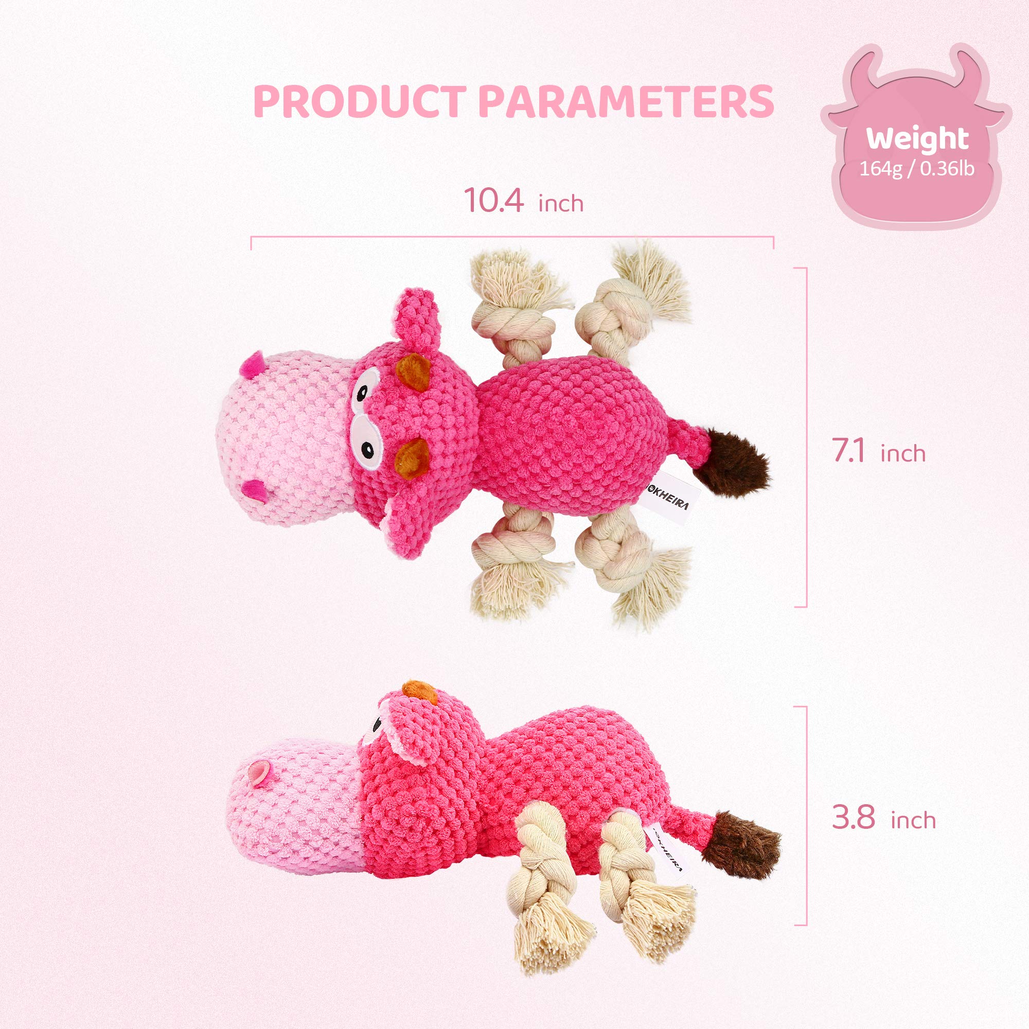 IOKHEIRA plush toy design supports gentle teeth cleaning during chewing