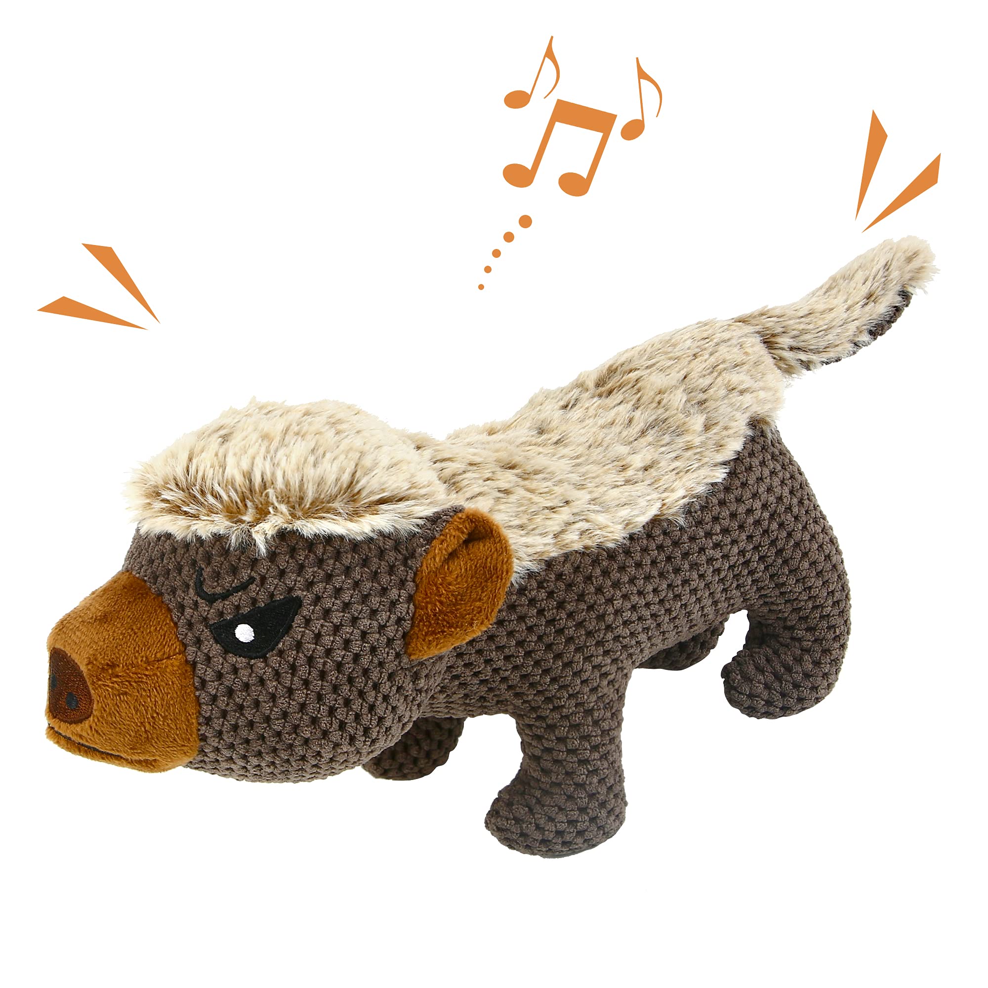IOKHEIRA dog plush toy with soft plush material for cozy, safe chewing sessions.