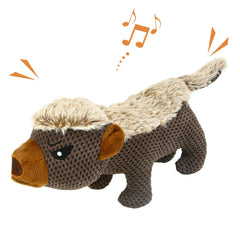 IOKHEIRA dog plush toy with soft plush material for cozy, safe chewing sessions.