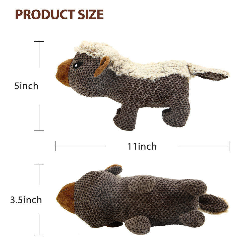 IOKHEIRA dog plush toy includes a waterproof inner layer to resist saliva intrusion.