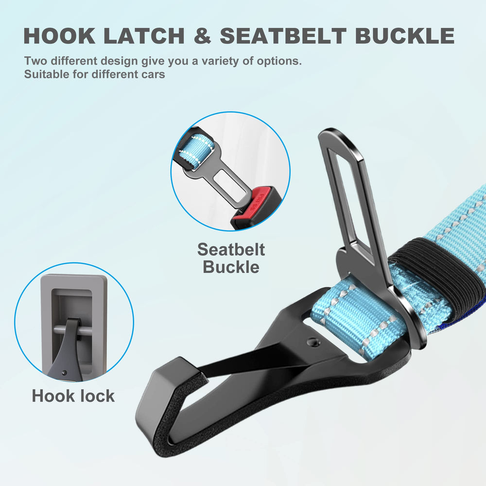 IOKHEIRA dog seat belt carabiner in aviation aluminum safeguards dogs during sudden stops
