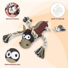 IOKHEIRA donkey toy with embroidered features for durability and appeal.