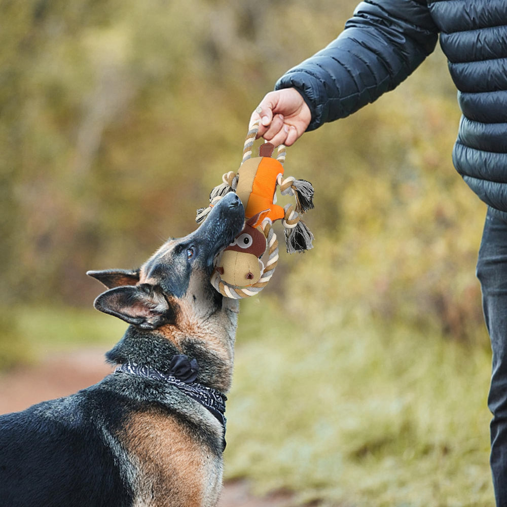 IOKHEIRA dog toy machine washable for easy cleaning.