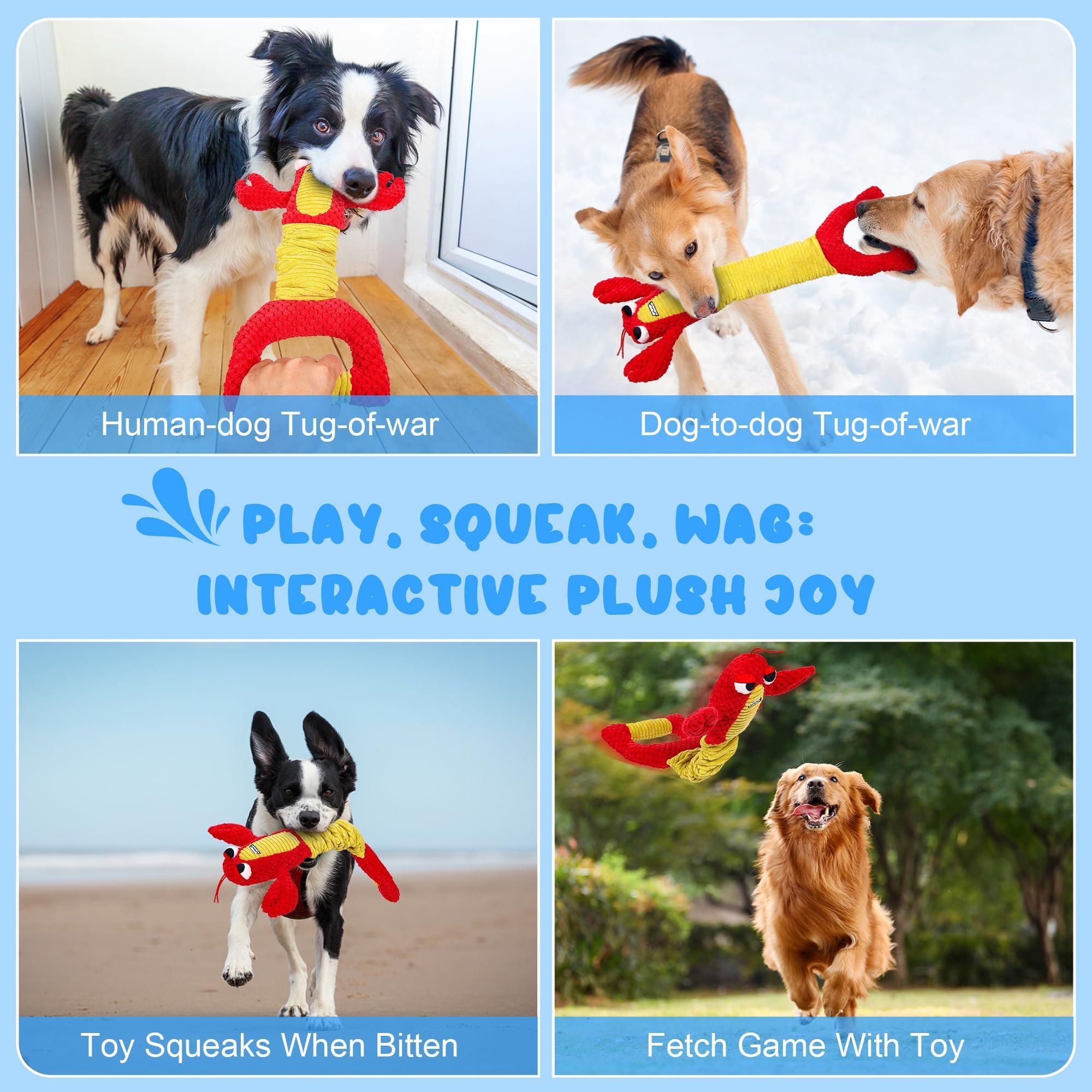 IOKHEIRA interactive fetch-tug toy supports indoor play and multi-dog households for shared fun.