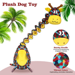 IOKHEIRA plush toy with squeaker, crinkle ears, and tail for engaging play