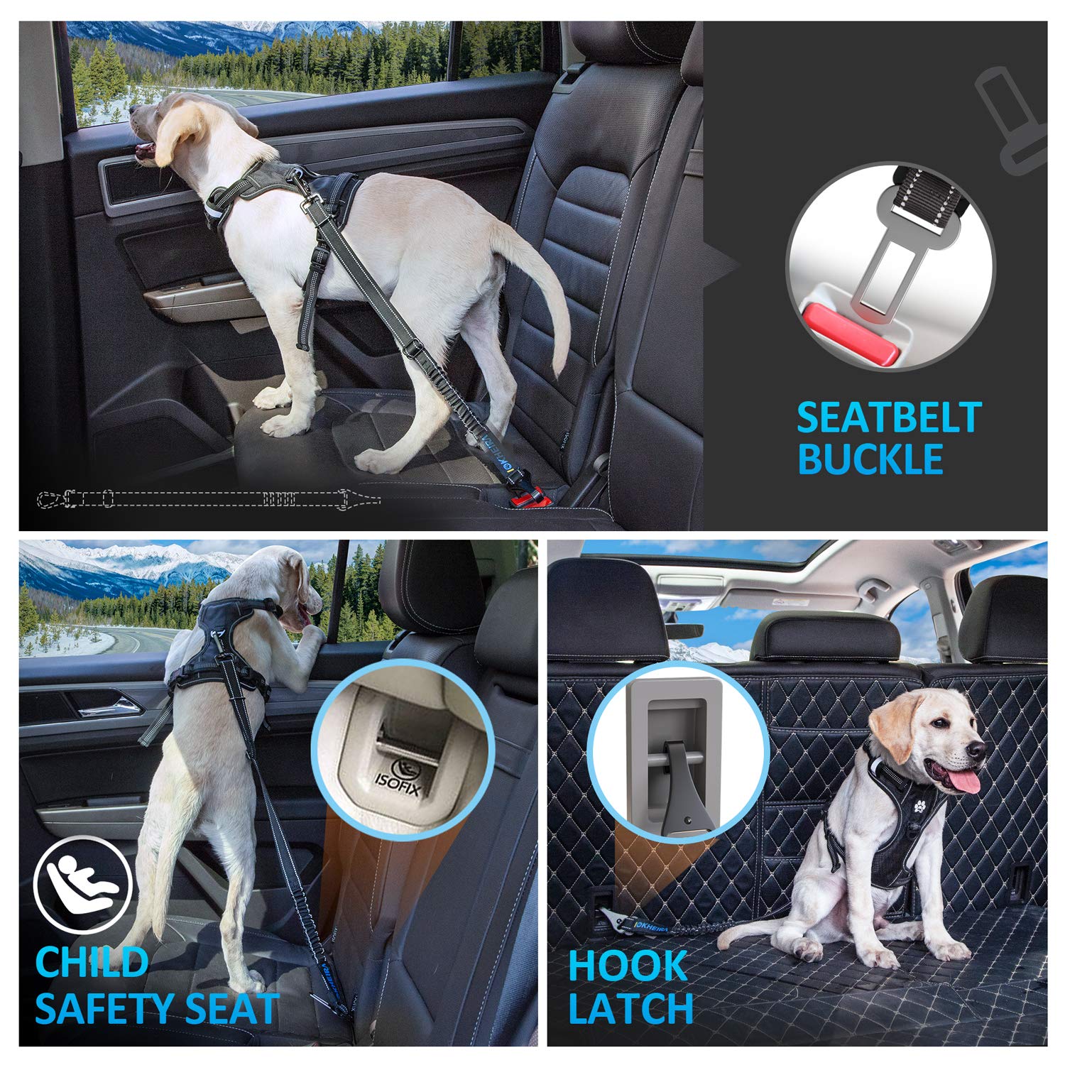 IOKHEIRA rango de ajuste 19 a 31 pulgadas para diferentes perros