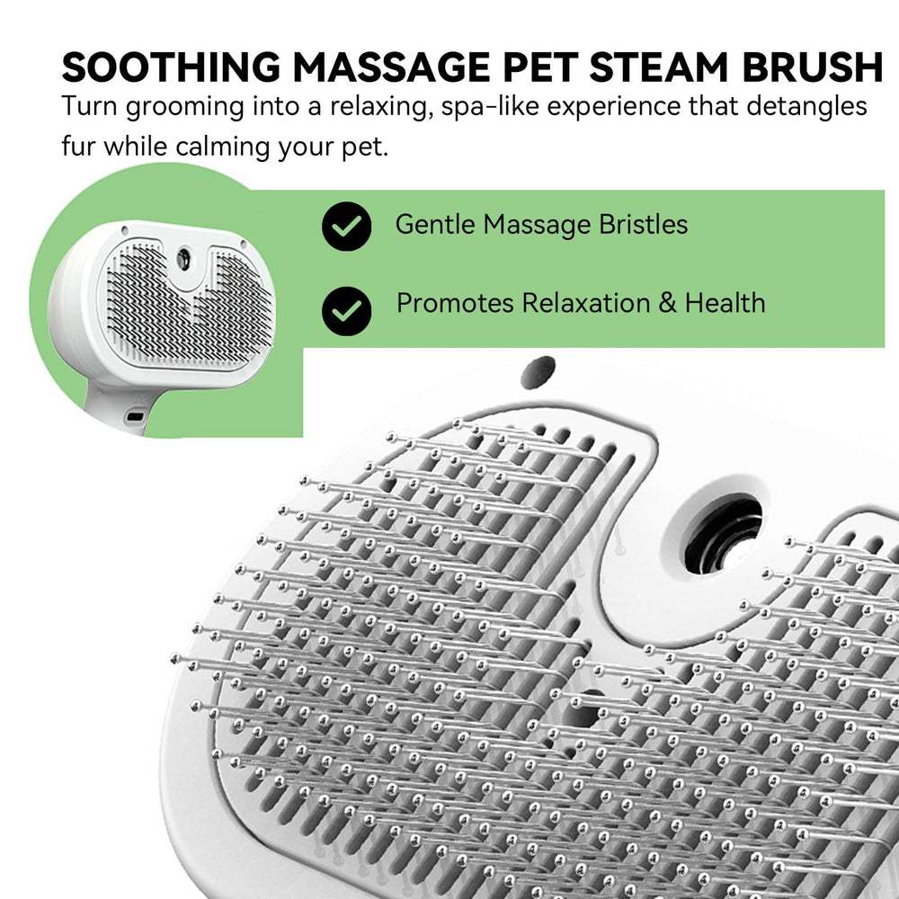 iomsloon pet steam brush compact design fits in hand for control.