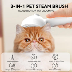 iomsloon pet steam brush reservoir-mist illustrates steady spray reduces static.