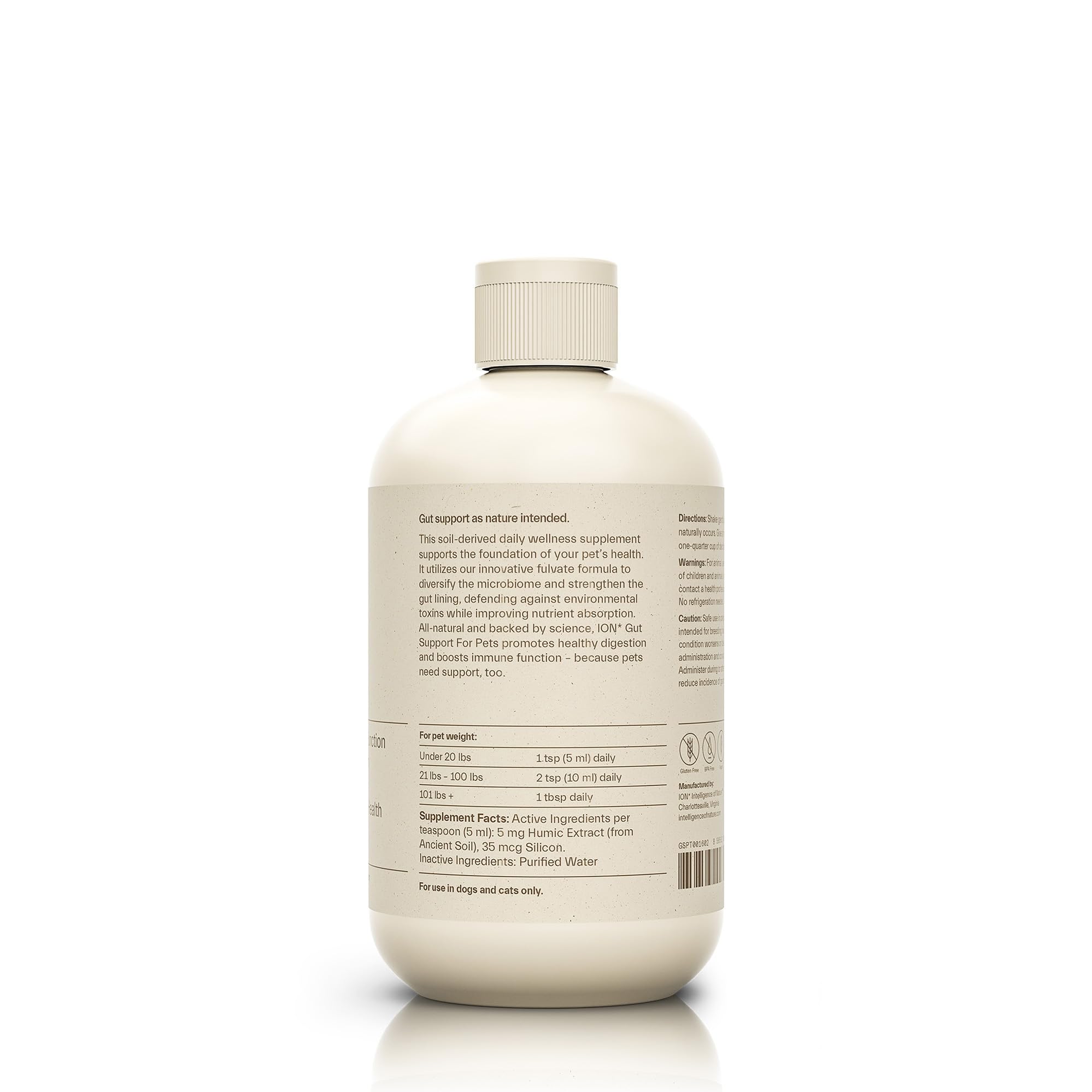 ION* Gut Support for Pets dog drops highlight convenient dosing for digestive comfort
