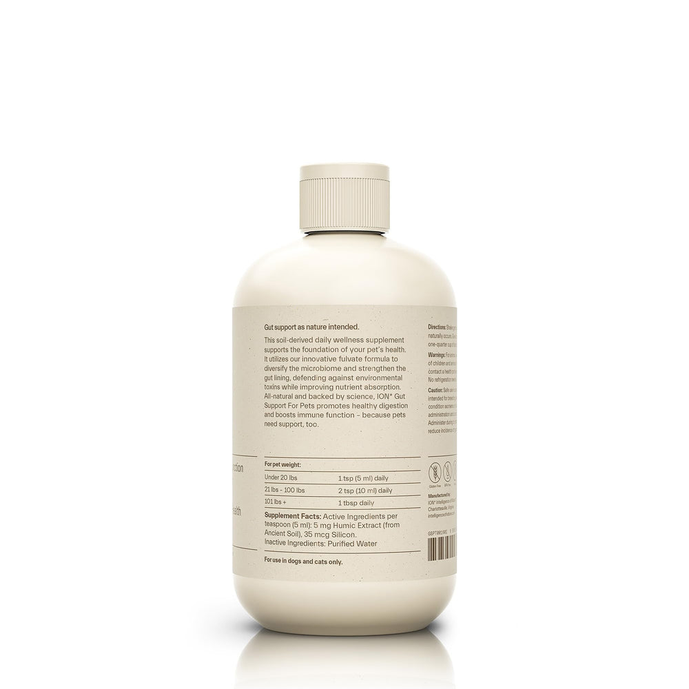 ION* Gut Support for Pets dog drops highlight convenient dosing for digestive comfort