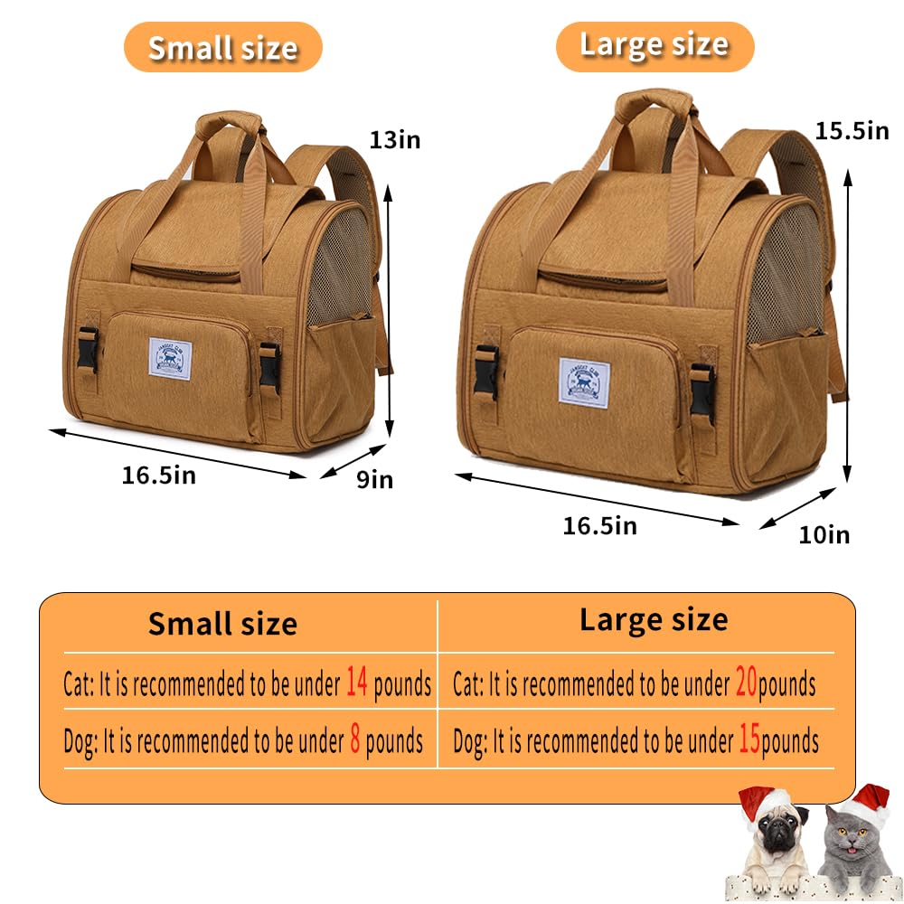 ioview pet backpack expandable rear compartment adds room for comfort