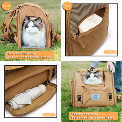 ioview pet backpack ventilated design promotes airflow for cool travel
