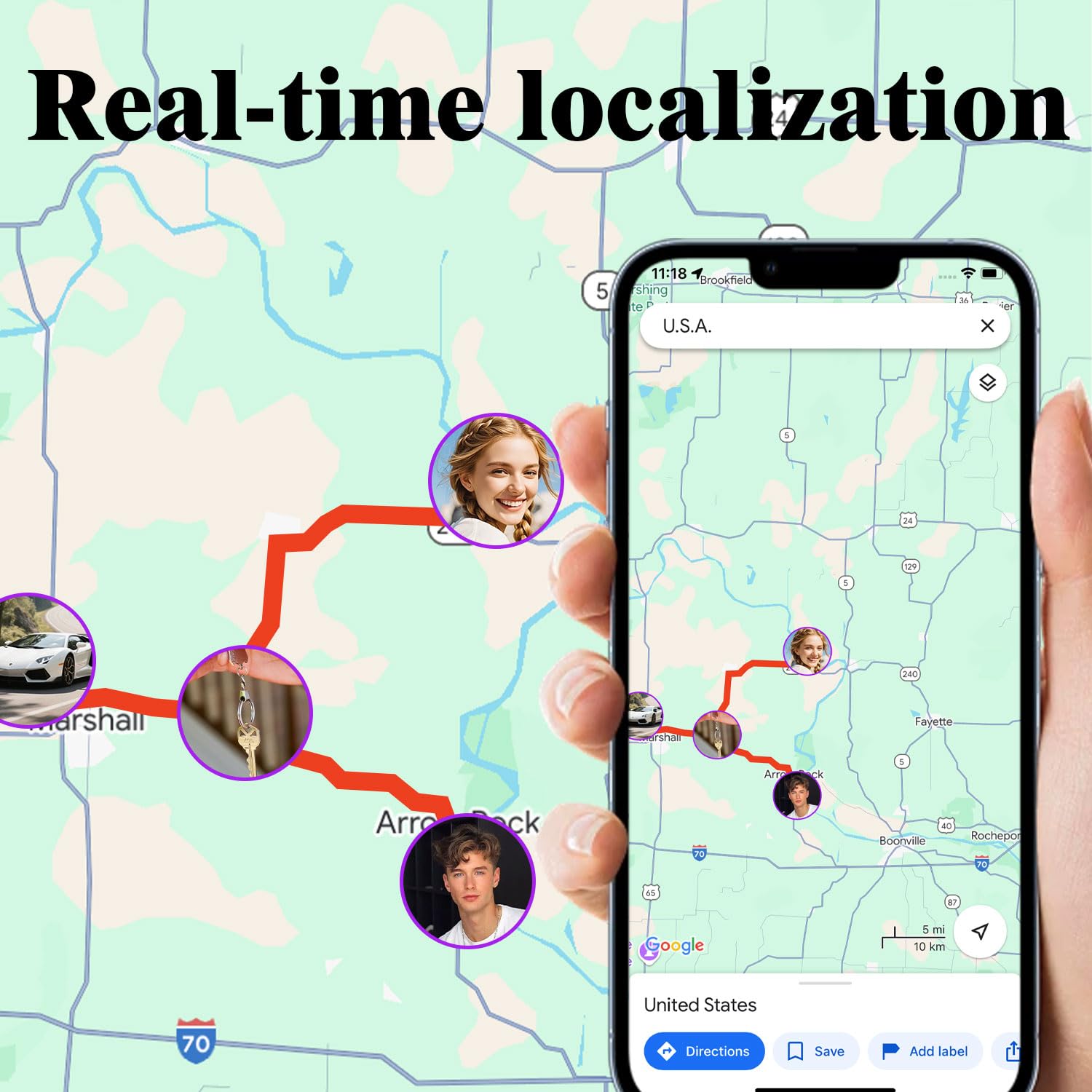 IOYDC Cat Tracker real-time alerts highlight immediate phone notifications for pets.