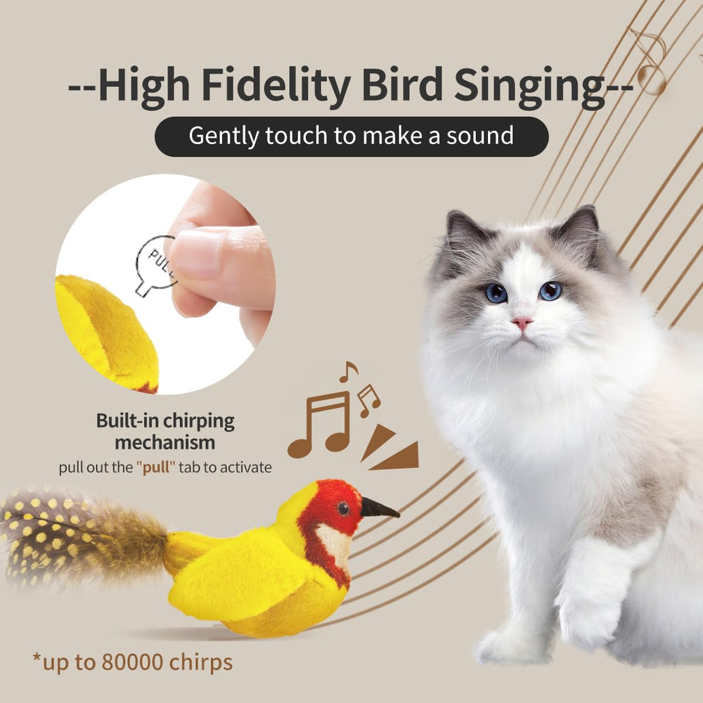 ipawspace catnip cat toys chirp-sound activated feature invites interactive play