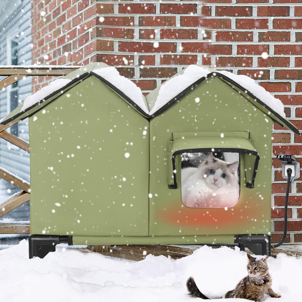 IPEAIN heated cat house Velcro assembly enables tool-free setup