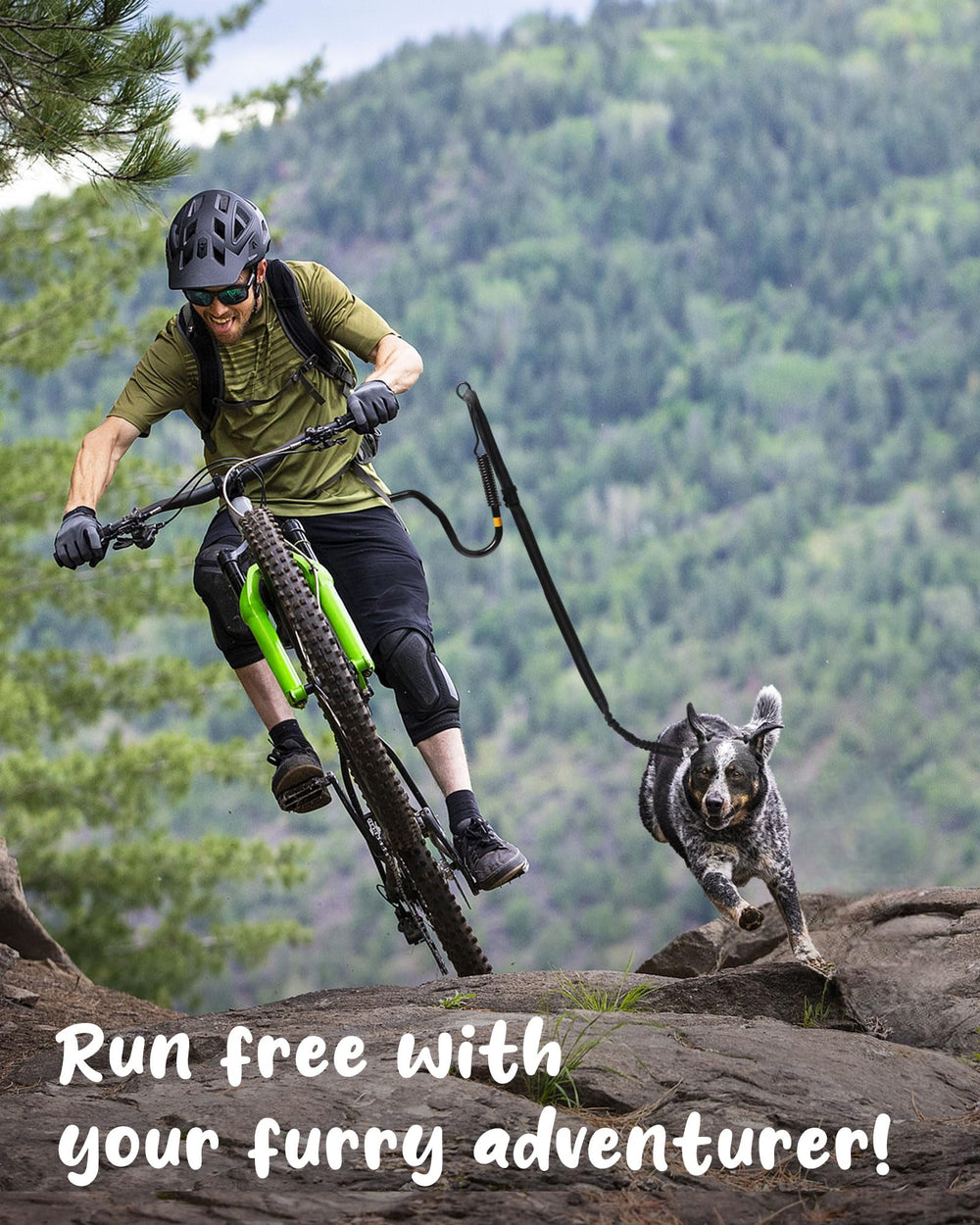IPETBA dog bike leash shock-absorption minimizes jolts from sudden pulls during rides.