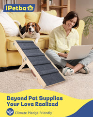 IPETBA dog ramp adjustable heights enables setup for various furniture levels