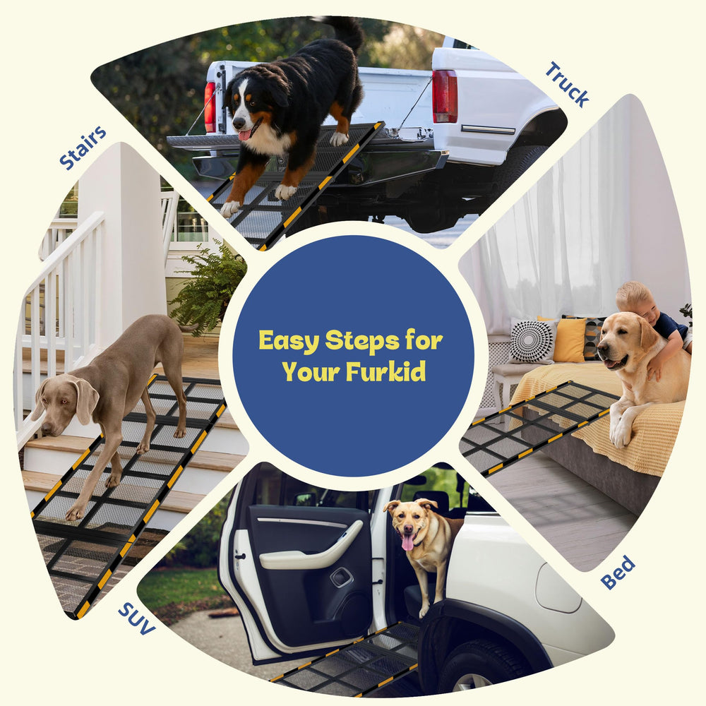 IPETBA dog ramp-paw-traction emphasizes reliable grip during wet conditions.