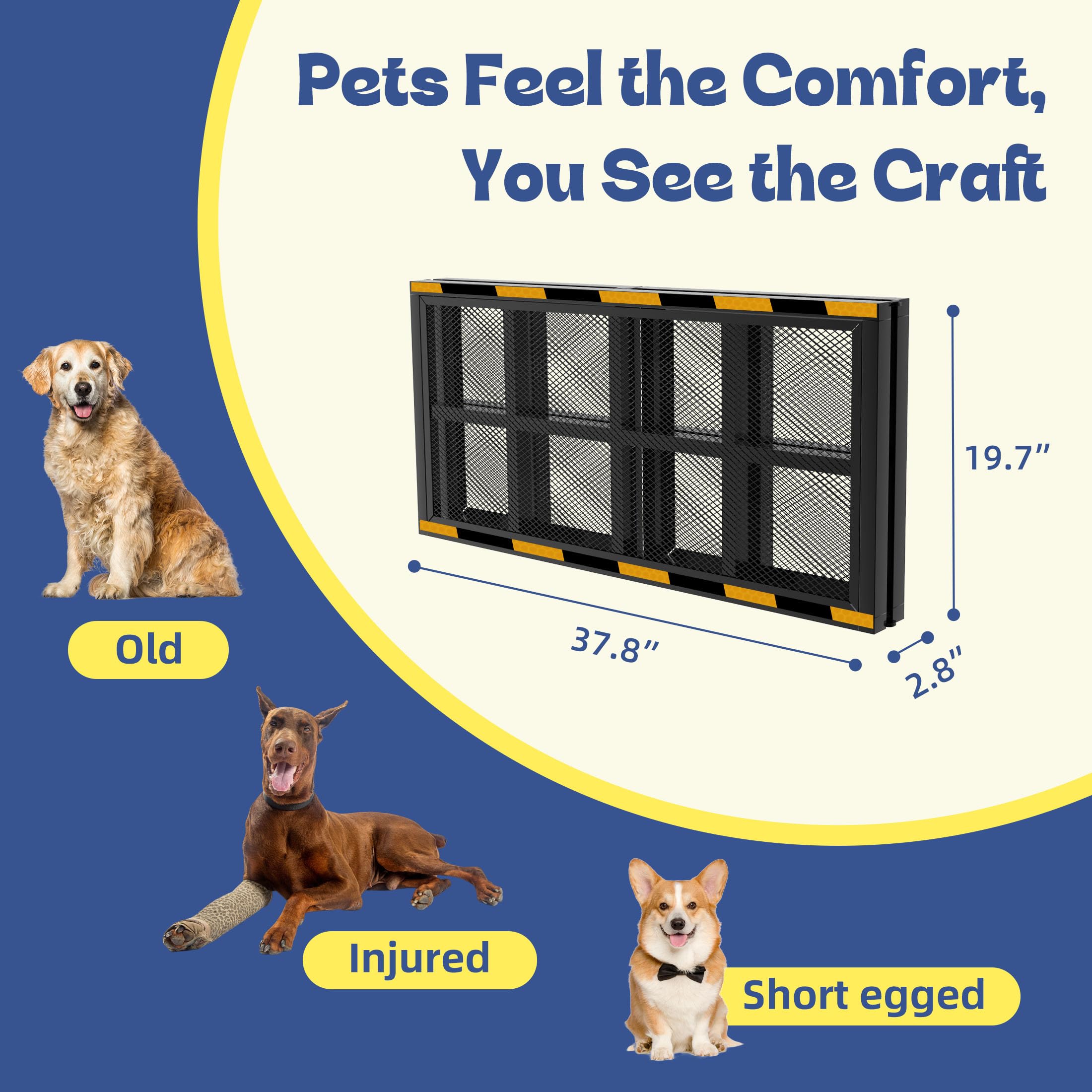 IPETBA dog ramp-senior-pet-use supports aging dogs with gentle climbs.