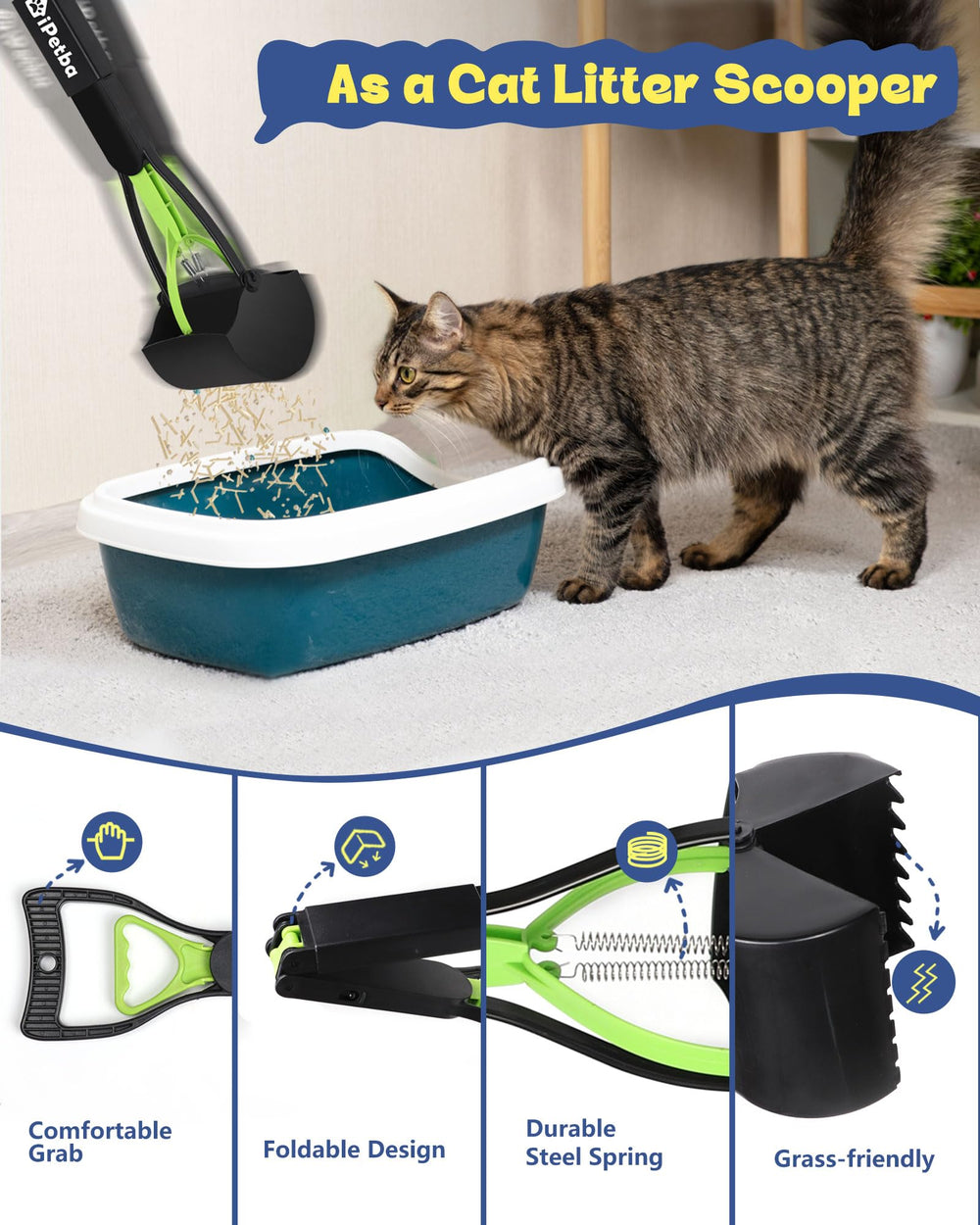 IPETBA non-stick surface rinses clean quickly after every use.