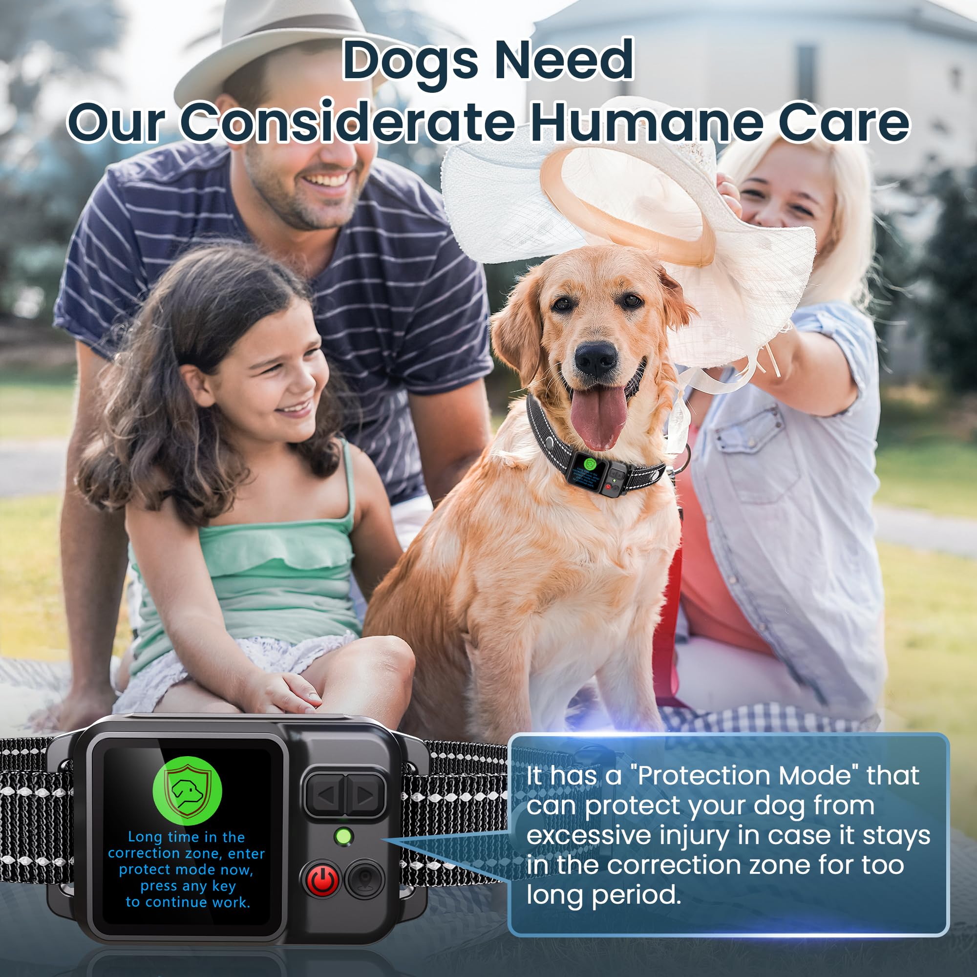 ipetlore protection mode display demonstrates automatic pause to protect dogs.