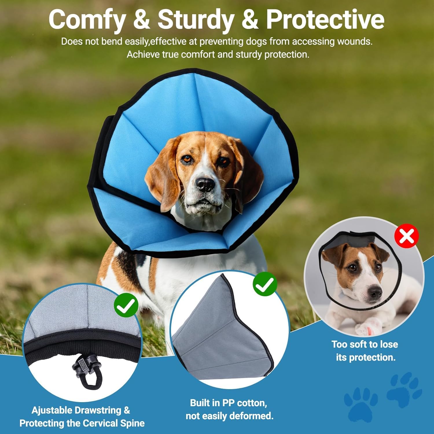 ipetstation dog cone allows drinking and eating when flipped for easier access