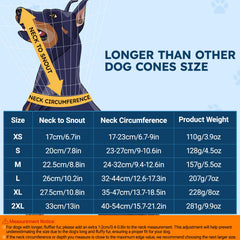 ipetstation dog cone extra long design offers extended wound protection with unrestricted activity