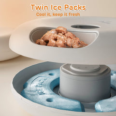 iPettie Donut Frost ice packs illustrate cooling to keep food fresh.