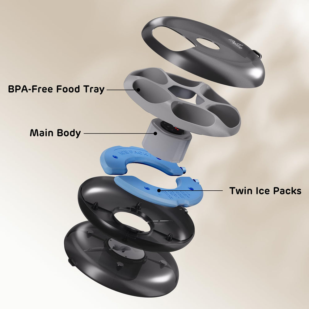 iPettie Donut Frost power cord connected for uninterrupted feeding