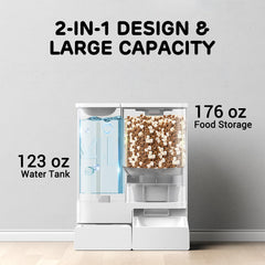 iPettie FW54 food storage compartment with versatile dry-food support