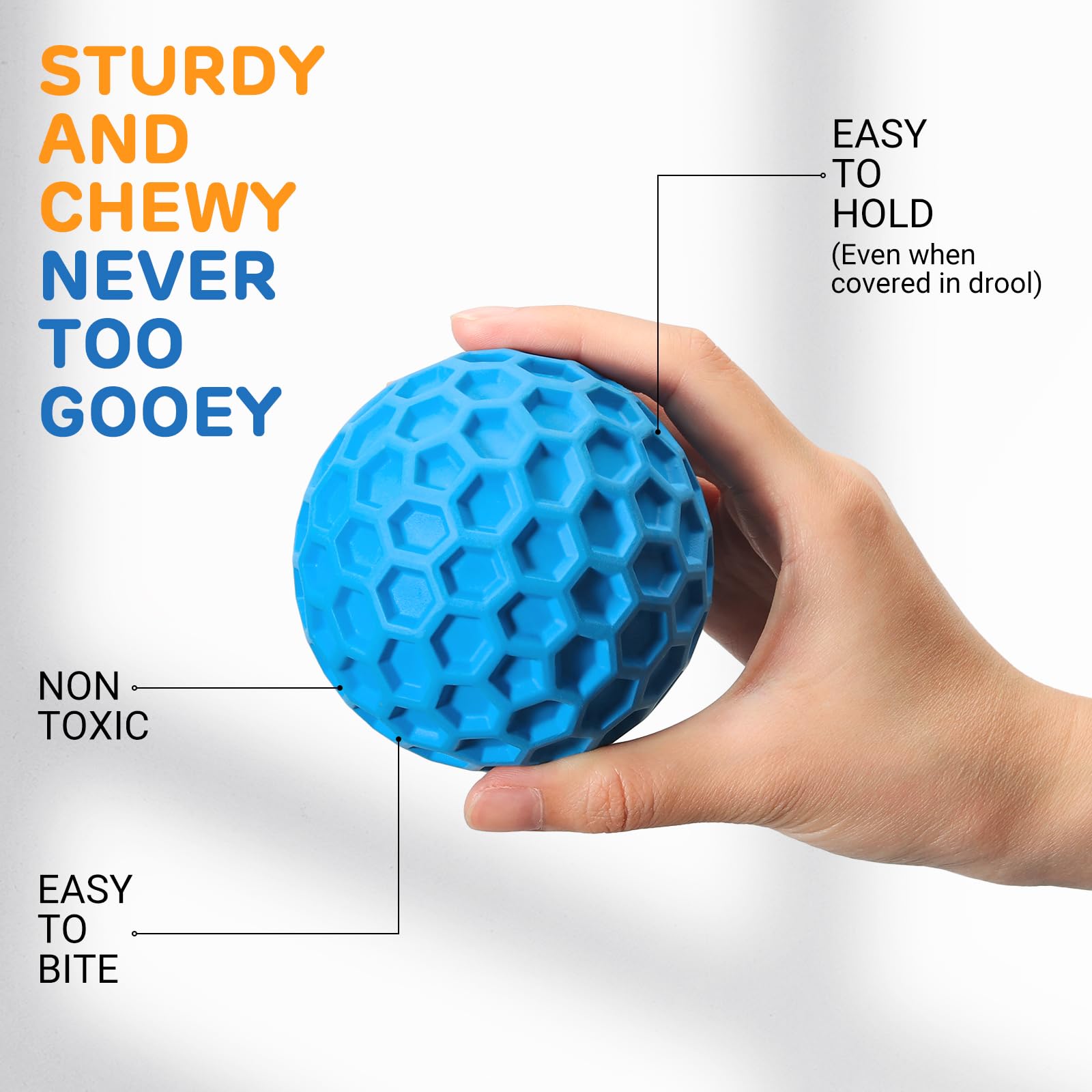 iPettie honeycomb dog toy with fillable holes for treats and enrichment