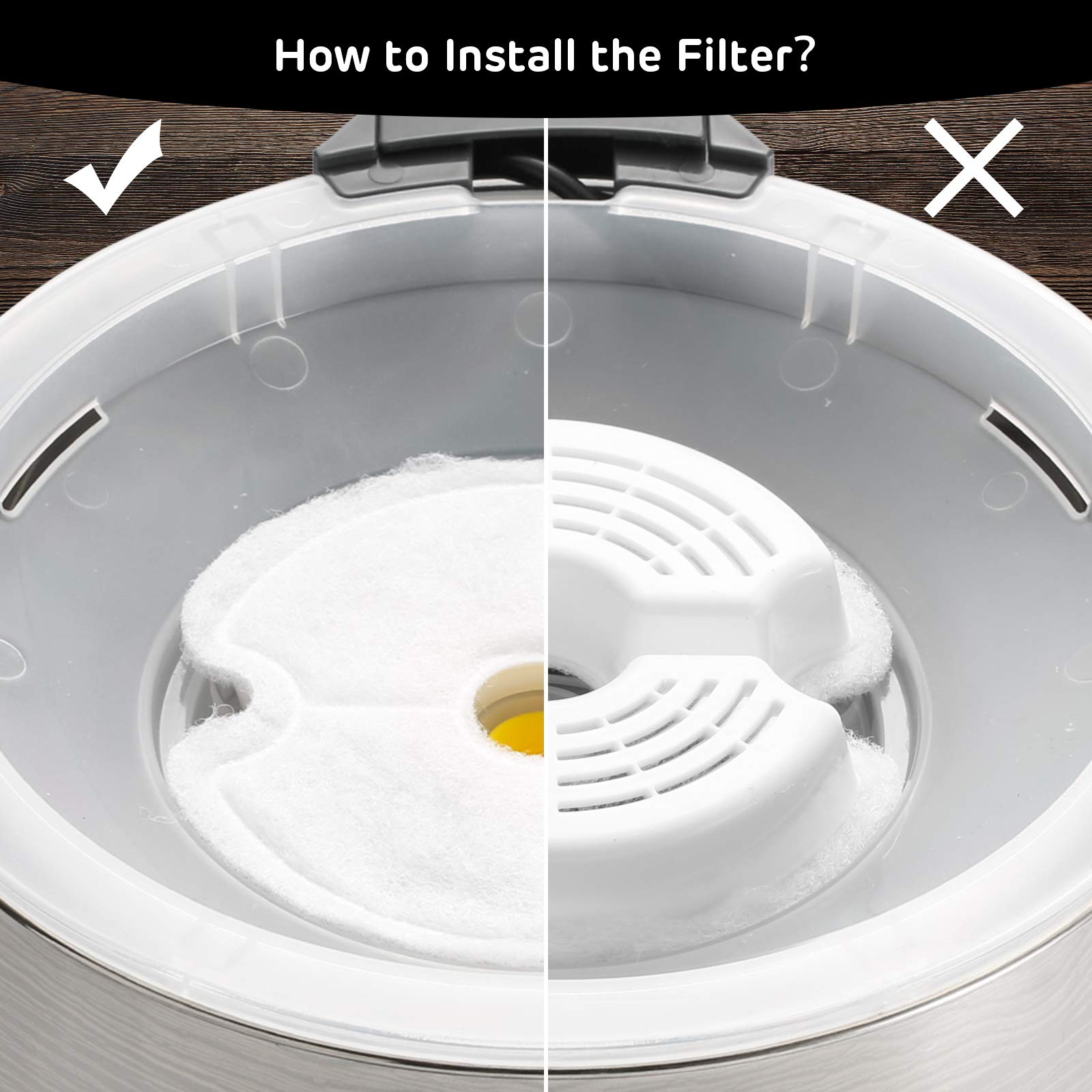 iPettie IP670-F4 soak and rinse steps ensure proper filtration before use