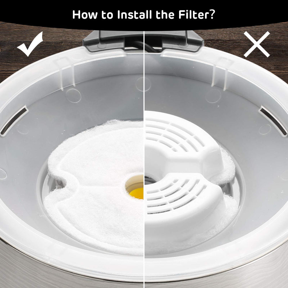 iPettie IP670-F4 soak and rinse steps ensure proper filtration before use