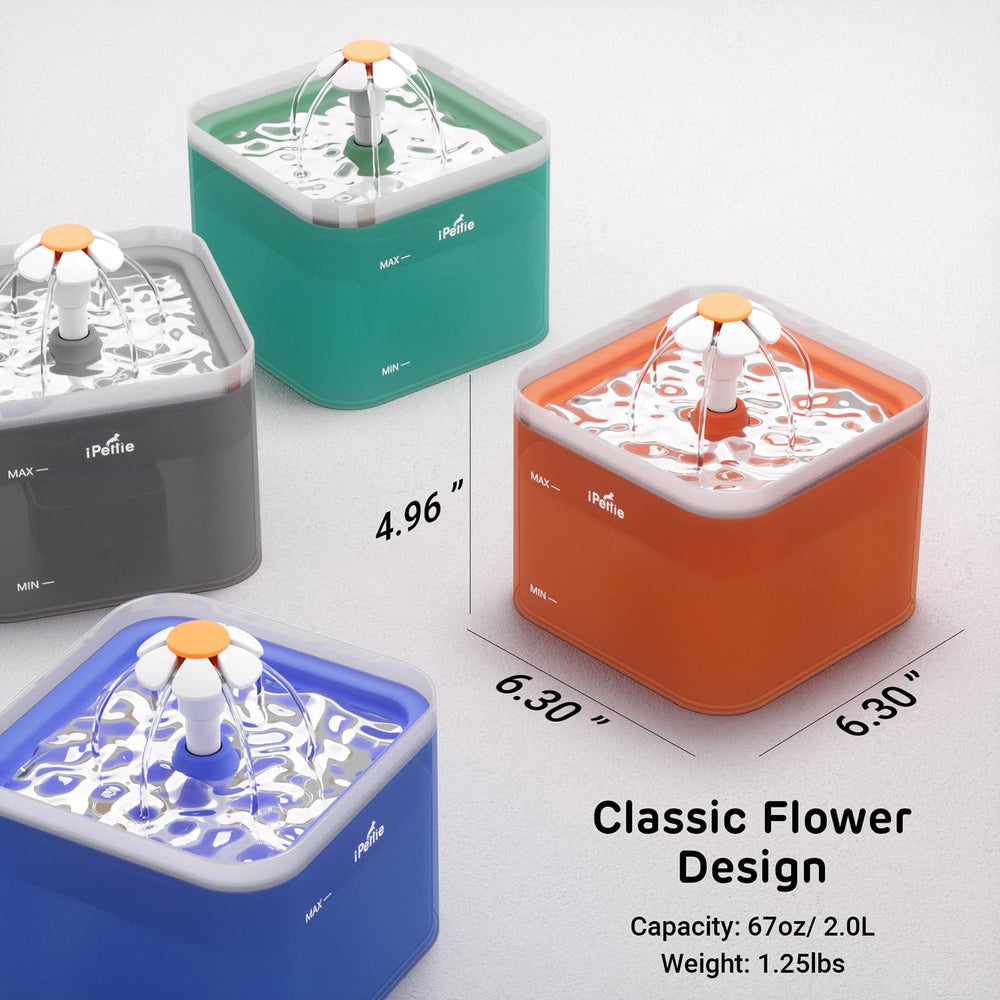 iPettie Neverland water fountain provides purified drinking water for pets