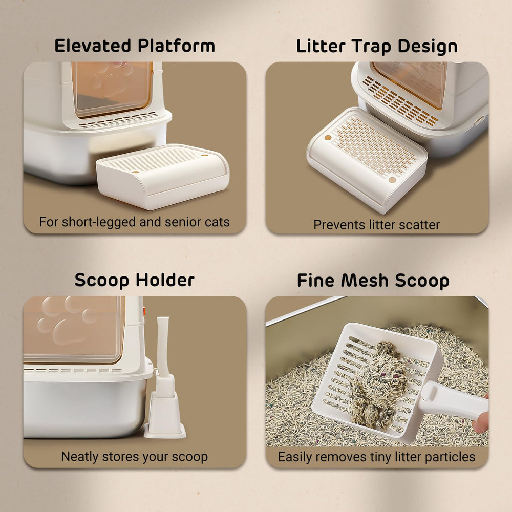 iPettie S01 20L litter box easy cleaning with detachable shell.