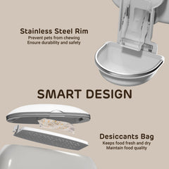 ipettie smart wifi hanging feeder assembly demonstrating no-screw setup for quick refills