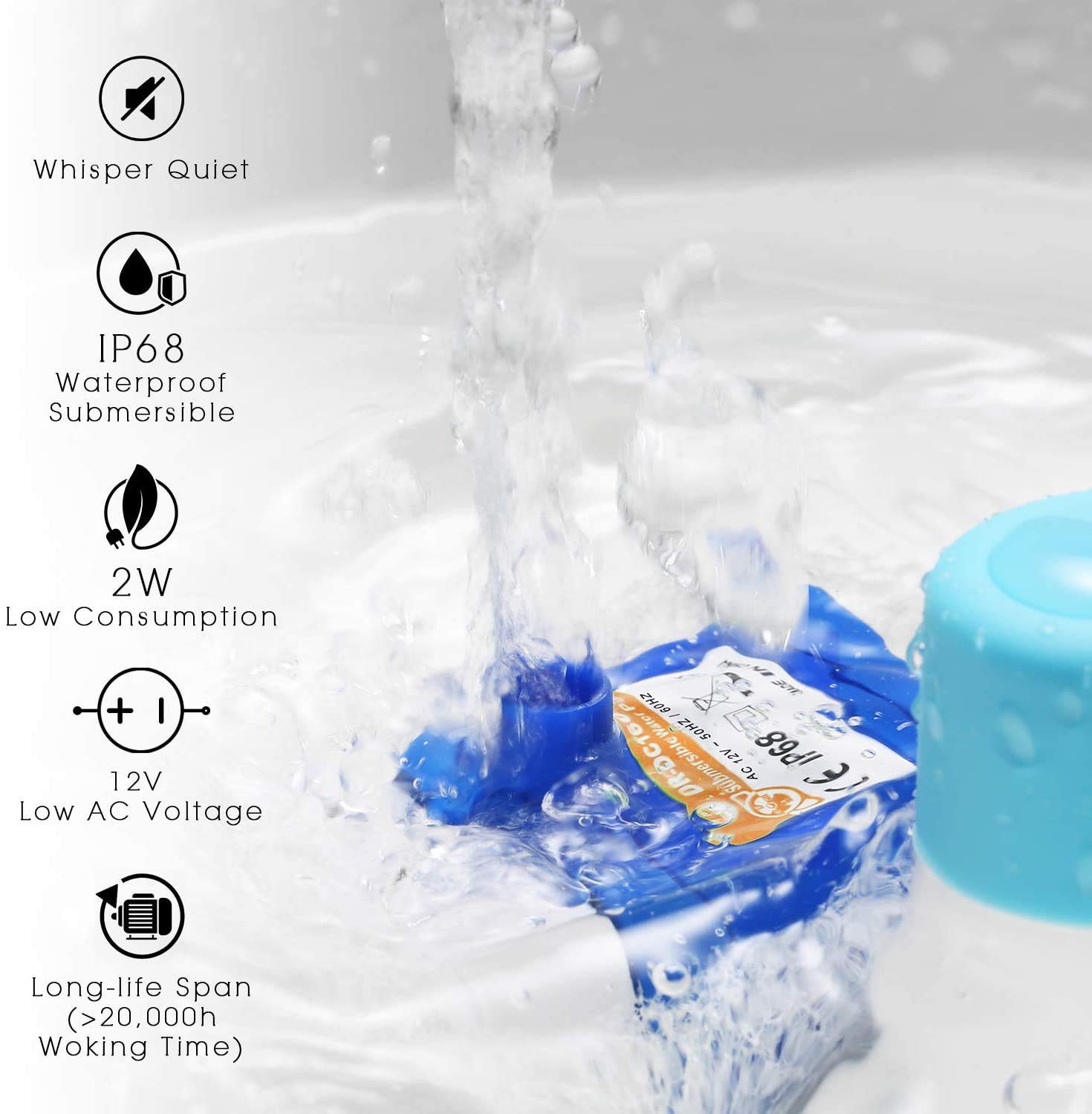 iPettie Tritone ceramic filtration system with foam and carbon layers for clean water