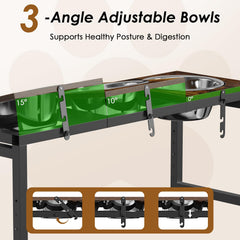 Ipixune bowls tilt 0° to 15°, aligning with dog's eating posture